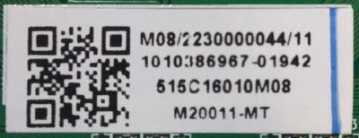 KIT DE TARJETAS PARA ONN·ROKU TV 4K·UHD·HDR / MAIN MS16010-ZC01-01 / 515C16010M08 / 18134210034 / T-CON 55.55T41.C01 / 5555T41C01 / 55T41 C01 CTRL / FUENTE TV5502-ZC02-01 / E021M430-A1 / PANEL T55QVN07.2 / T550QVN07.4 / MODELO 100012586 (55 PULGADAS) - Imagen 3